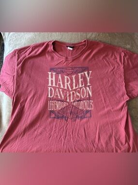 Harley-Davidson Men's Red Graphic Tee - Legendary Motorcycles